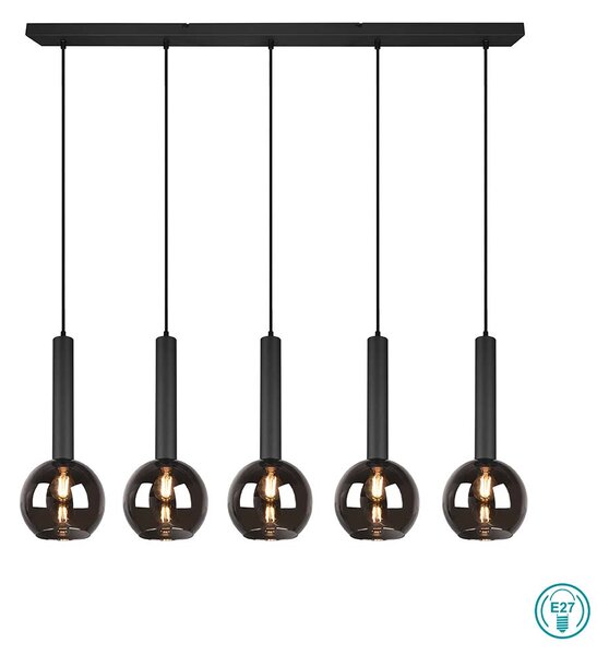 Φωτιστικό Κρεμαστό Trio Lighting Clayton 310300532 Μαύρο Ματ