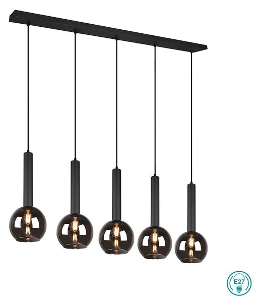 Φωτιστικό Κρεμαστό Trio Lighting Clayton 310300532 Μαύρο Ματ