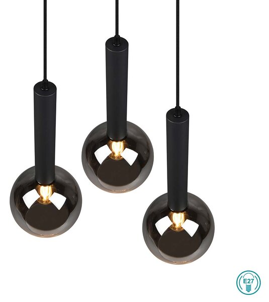 Φωτιστικό Κρεμαστό Trio Lighting Clayton 310390332 Μαύρο Ματ