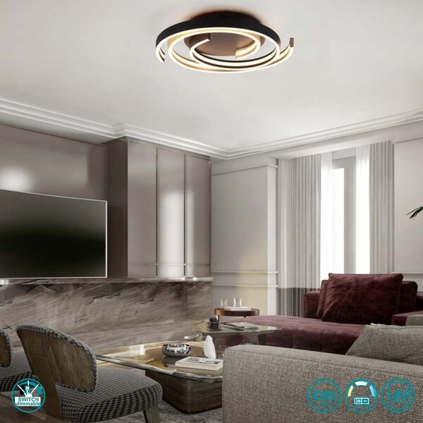 Φωτιστικό Κρεμαστό Trio Lighting Caya 641910208 Χρυσό Ματ