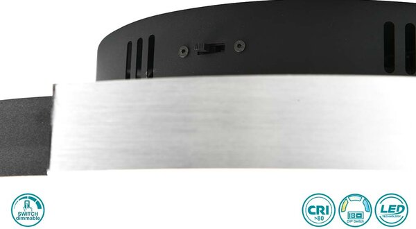 Φωτιστικό Κρεμαστό Trio Lighting Caya 641910205 Βουρτσιστό Αλουμίνιο