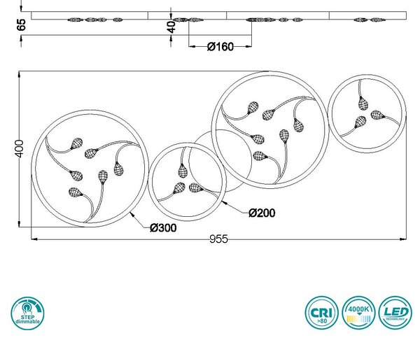 Φωτιστικό Κρεμαστό Trio Lighting Groovy 642110431 Λευκό Ματ (4000K)