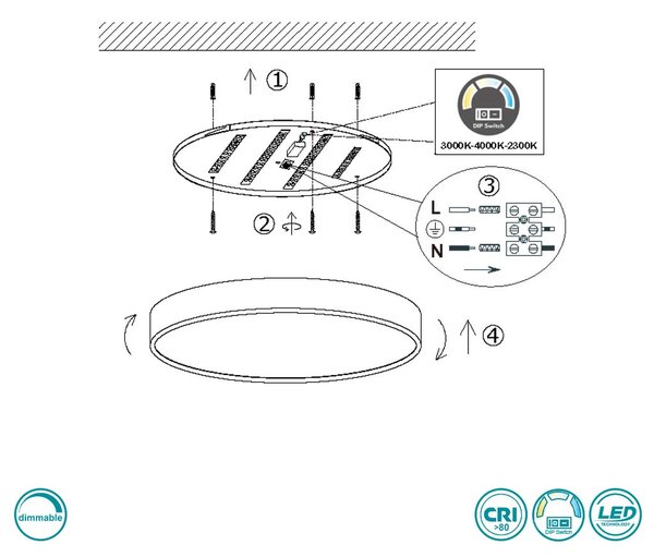 Φωτιστικό Οροφής Trio Lighting Waco 627415031 Λευκό Ματ