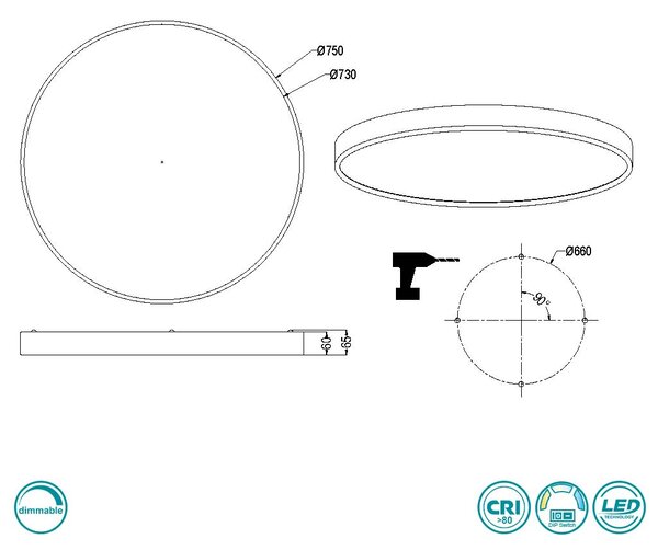 Φωτιστικό Οροφής Trio Lighting Waco 627417532 Μαύρο Ματ