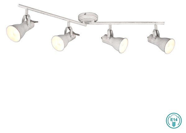 Σποτ Trio Lighting Steam 813400427 Λευκό Πατίνα