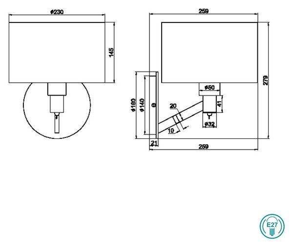 Απλίκα Trio Lighting Cassio 214470108 Χρυσό Ματ