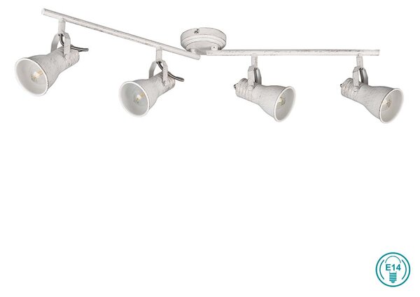 Σποτ Trio Lighting Steam 813400427 Λευκό Πατίνα