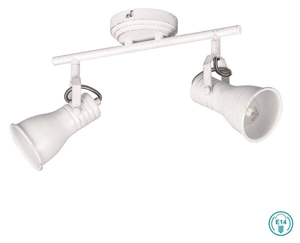 Σποτ Trio Lighting Steam 813400227 Λευκό Πατίνα