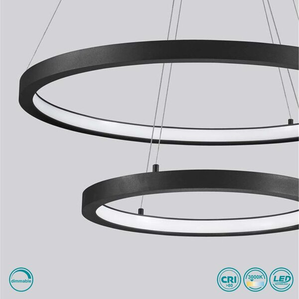 Φωτιστικό Κρεμαστό Sole Luce Empatia 2060662719 Μαύρο Ματ - Dimmable