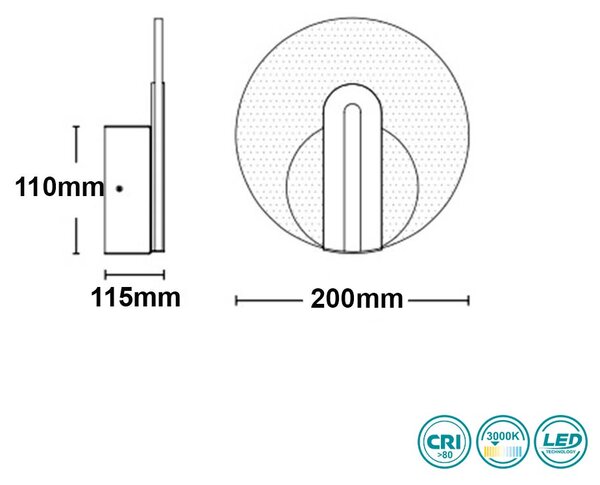 Απλίκα Sole Luce Genti 2061045459 Μαύρο - Χρυσό