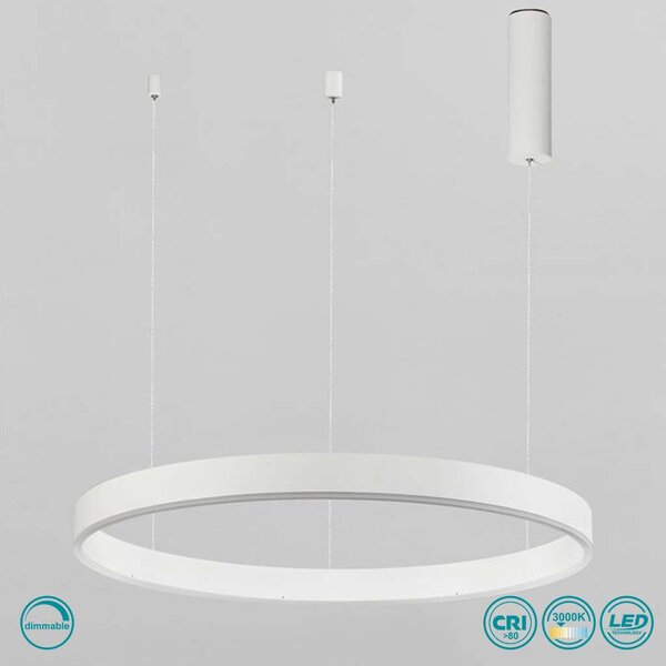 Φωτιστικό Κρεμαστό Sole Luce Motif 2060470919 Λευκό Ματ - Dimmable