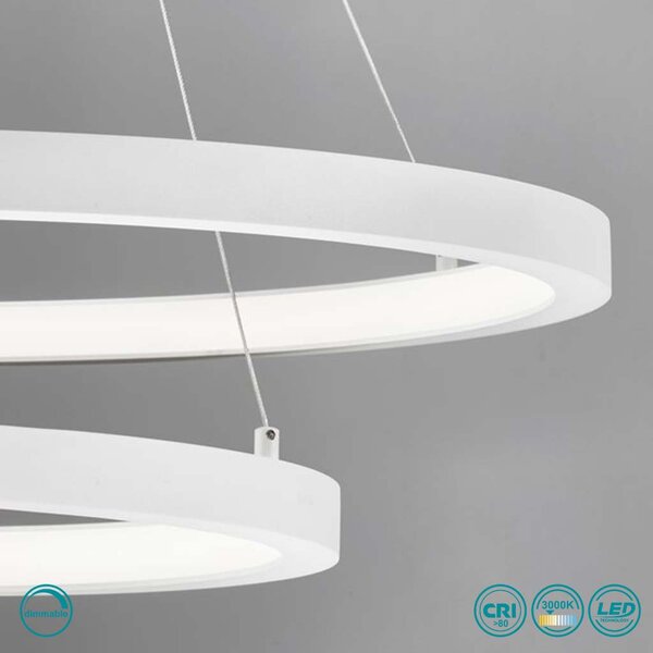 Φωτιστικό Κρεμαστό Sole Luce Empatia 2060672719 Λευκό Ματ - Dimmable