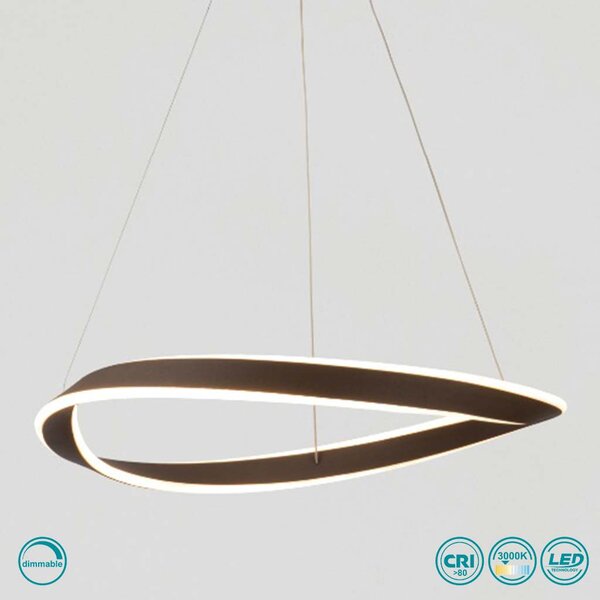 Φωτιστικό Κρεμαστό Home Lighting Mateo 77-8128 Καφέ Dimmable