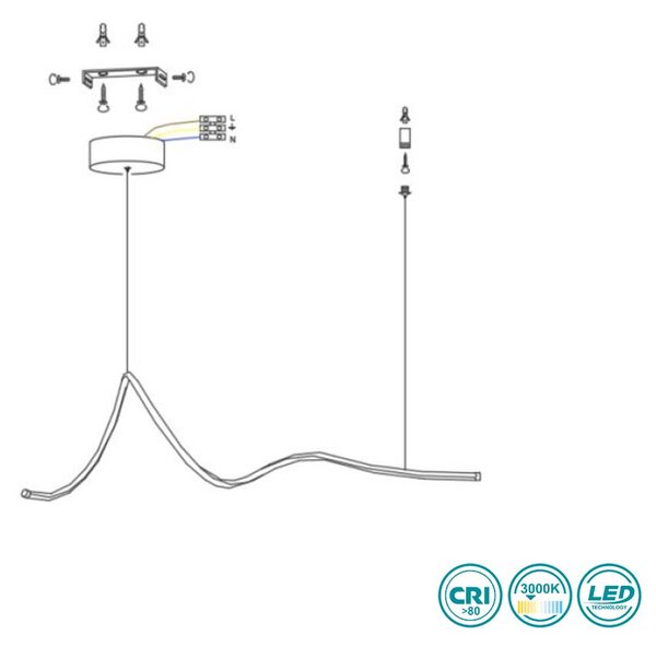 Φωτιστικό Κρεμαστό Ράγα Home Lighting Krishna 77-8168 Μαύρο Ματ