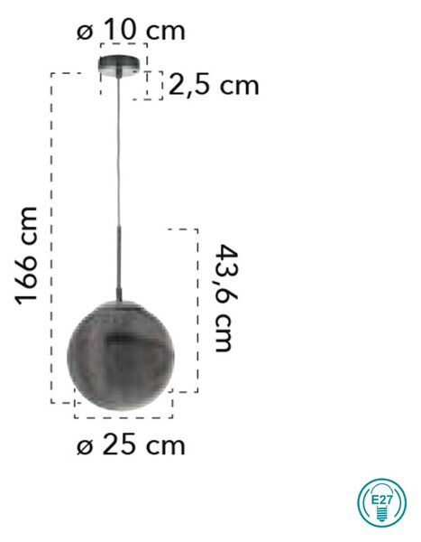 Φωτιστικό Κρεμαστό Fan Europe Greenwich-G-S1 GR 8031414874613 Φυμέ