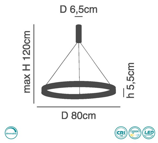 Φωτιστικό Κρεμαστό Home Lighting Amaya 77-8145 Νίκελ Ματ Dimmable