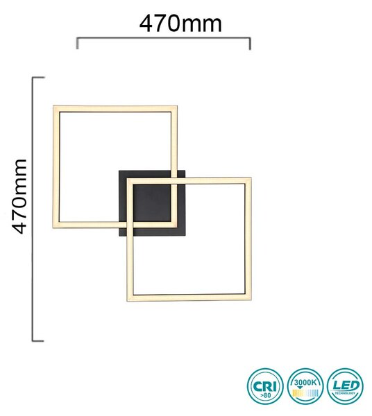 Φωτιστικό Οροφής Globo Lighting Tiny 67246-36 Μαύρο Ματ