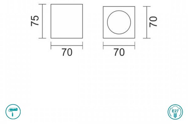 Φωτιστικό Σποτ Οροφής Γύψινο Spot Light Polak 5665