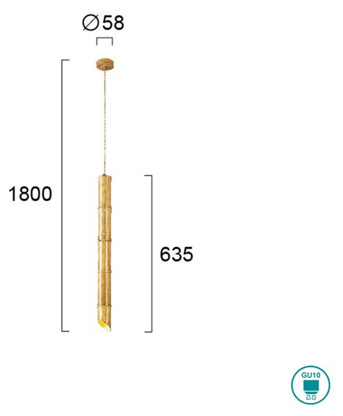 Φωτιστικό Κρεμαστό Viokef Bamboo 4270500