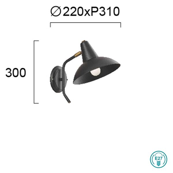 Απλίκα Viokef James 4284000 Μαύρη