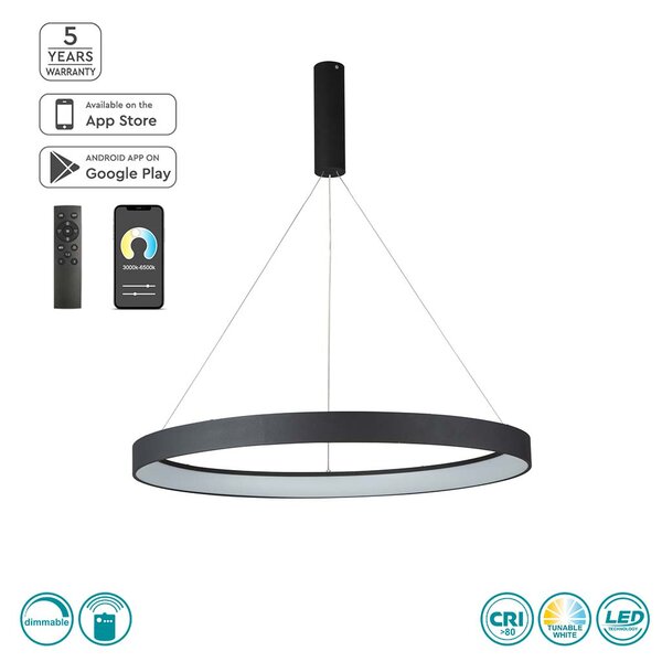 Φωτιστικό Κρεμαστό Home Lighting Amaya 77-8139 Μαύρο Smart