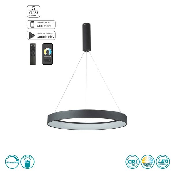 Φωτιστικό Κρεμαστό Home Lighting Amaya 77-8138 Μαύρο Smart