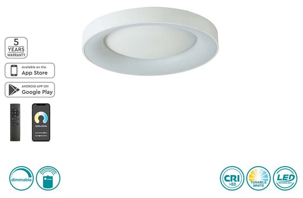 Φωτιστικό Οροφής Home Lighting Amaya 77-8155 Λευκό Smart