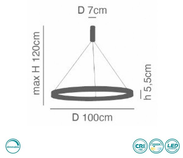 Φωτιστικό Κρεμαστό Home Lighting Amaya 77-8152 Χαλκός Dimmable