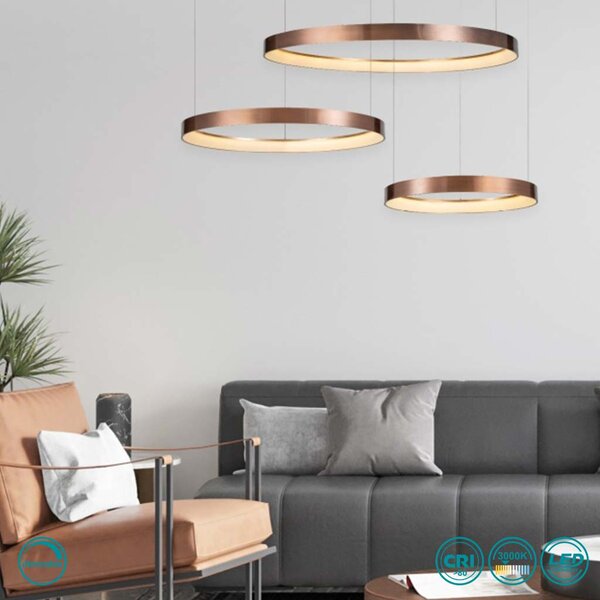 Φωτιστικό Κρεμαστό Home Lighting Amaya 77-8152 Χαλκός Dimmable