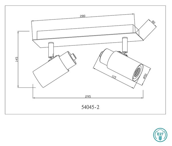 Απλίκα Globo Lighting Matti 54045-2 Μαύρο-Ξύλο