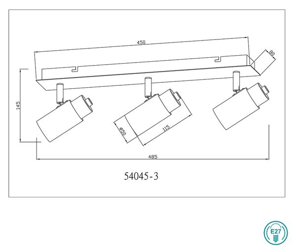 Απλίκα Globo Lighting Matti 54045-3 Μαύρο-Ξύλο