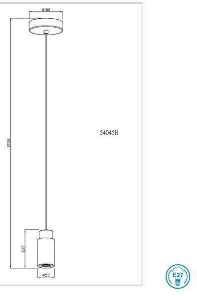 Φωτιστικό Κρεμαστό Globo Lighting Matti 54045H Μαύρο-Ξύλο