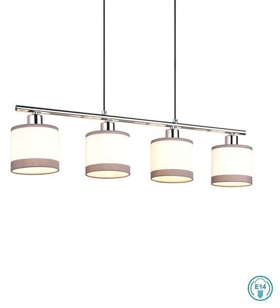 Φωτιστικό Κρεμαστό Ράγα RL Lighting Davos R31554006 Λευκό