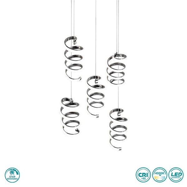 Φωτιστικό Κρεμαστό RL Lighting Laola R34185306 Χρώμιο (4000K)