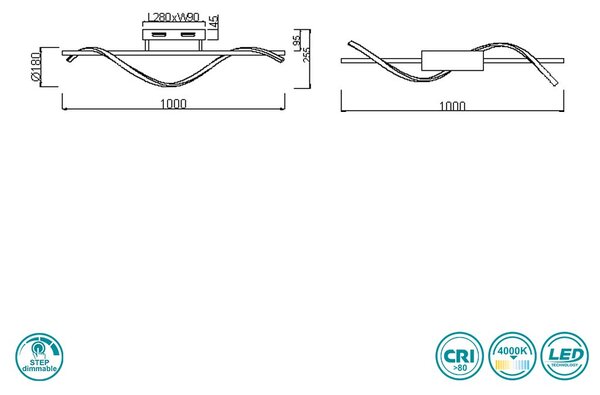 Φωτιστικό Οροφής RL Lighting Isabel R62201106 Χρώμιο (4000K)