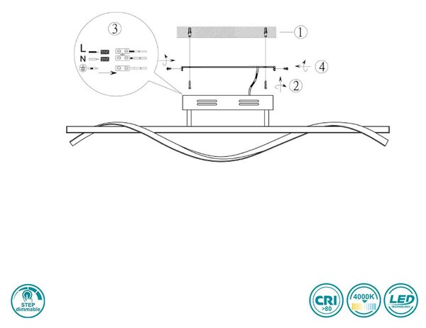 Φωτιστικό Οροφής RL Lighting Isabel R62201106 Χρώμιο (4000K)