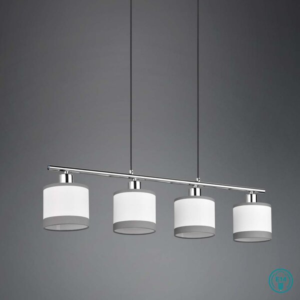 Φωτιστικό Κρεμαστό Ράγα RL Lighting Davos R31554006 Λευκό