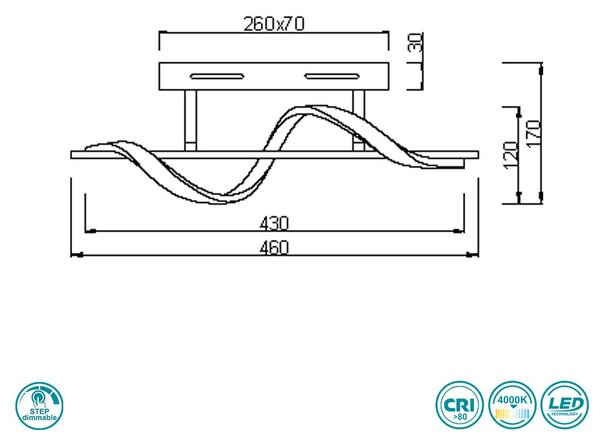 Απλίκα RL Lighting Isabel R22201106 Χρώμιο (4000K)