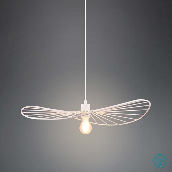 Φωτιστικό Κρεμαστό Vintage Industrial RL Lighting Chapeau R31451031 Λευκό Ματ