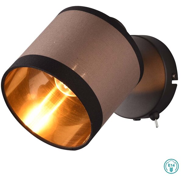 Σποτ RL Lighting Davos R81551741 Μαύρο με Τοπέ καπέλο