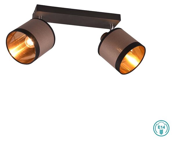 Σποτ RL Lighting Davos R81552041 Μαύρο με Τοπέ καπέλο