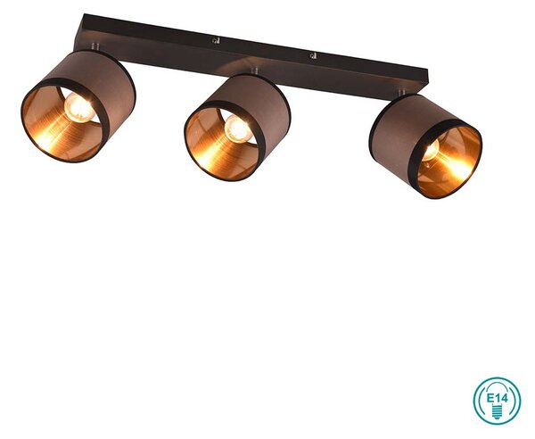 Σποτ RL Lighting Davos R81553041 Μαύρο με Τοπέ καπέλο