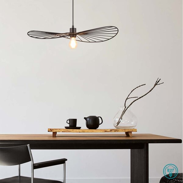 Φωτιστικό Κρεμαστό Vintage Industrial RL Lighting Chapeau R31451032 Μαύρο Ματ