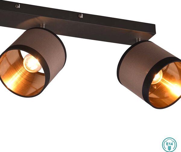 Σποτ RL Lighting Davos R81553041 Μαύρο με Τοπέ καπέλο