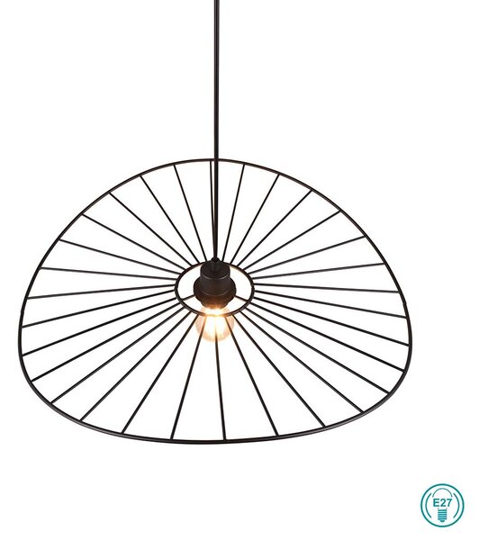 Φωτιστικό Κρεμαστό Vintage Industrial RL Lighting Chapeau R31451032 Μαύρο Ματ