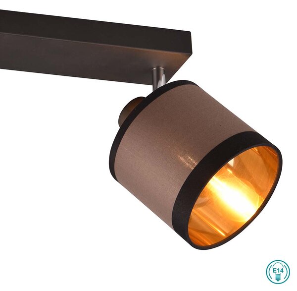 Σποτ RL Lighting Davos R81552041 Μαύρο με Τοπέ καπέλο