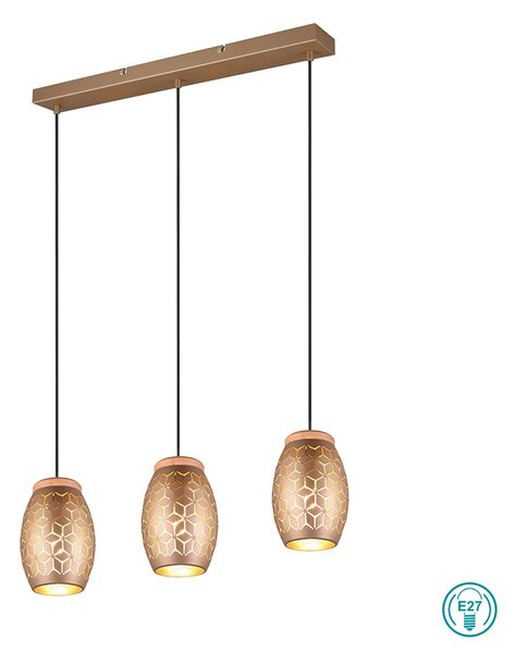 Φωτιστικό Κρεμαστό Ράγα Vintage Industrial RL Lighting Bidar R31573065 Καφέ