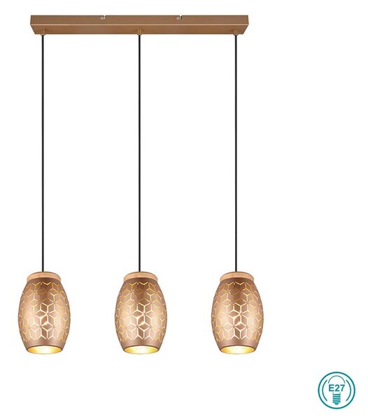 Φωτιστικό Κρεμαστό Ράγα Vintage Industrial RL Lighting Bidar R31573065 Καφέ