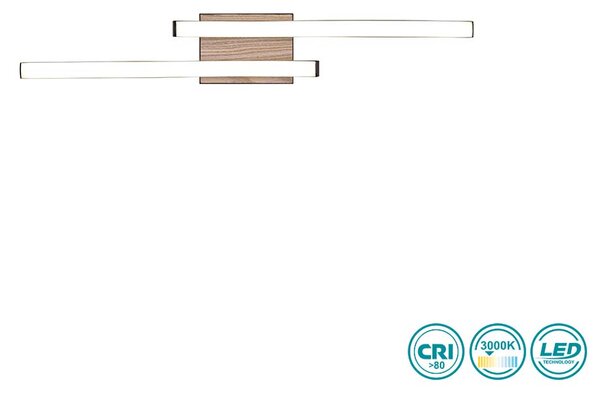 Φωτιστικό Οροφής RL Lighting Route R62472135 Μαύρο Ματ και Ξύλο MDF