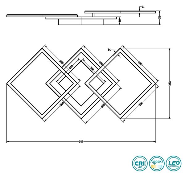 Φωτιστικό Οροφής RL Lighting Trail R64493187 Γκρι Τιτανίου